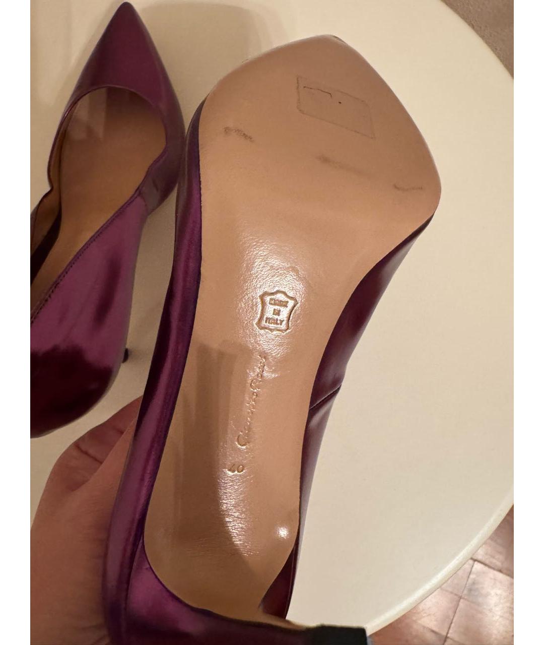 GIANVITO ROSSI Фиолетовые кожаные туфли, фото 6