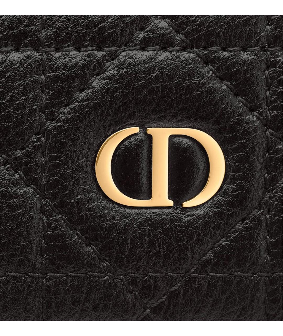 CHRISTIAN DIOR Черный кожаный кардхолдер, фото 3