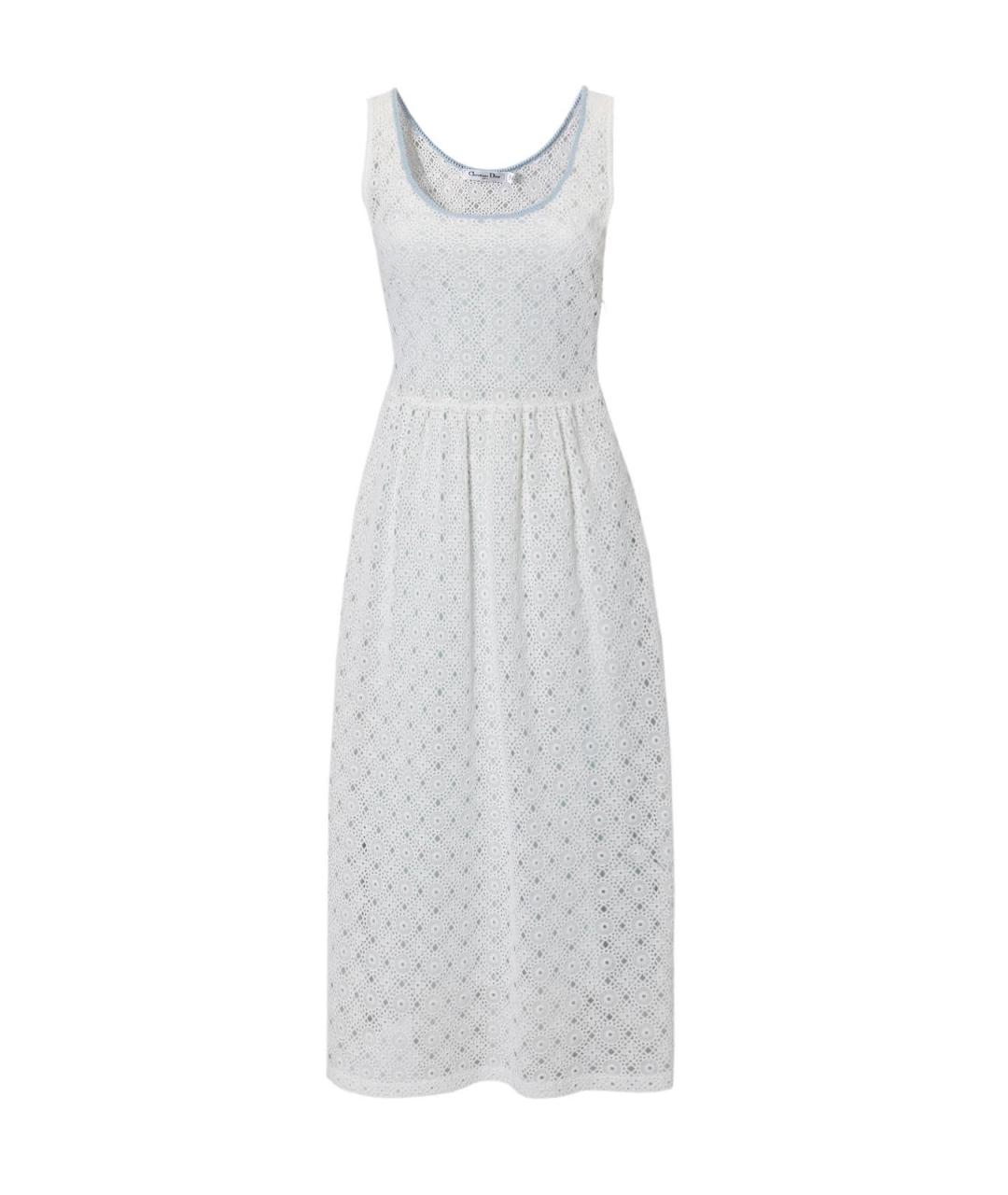 CHRISTIAN DIOR Белое вискозное повседневное платье, фото 1