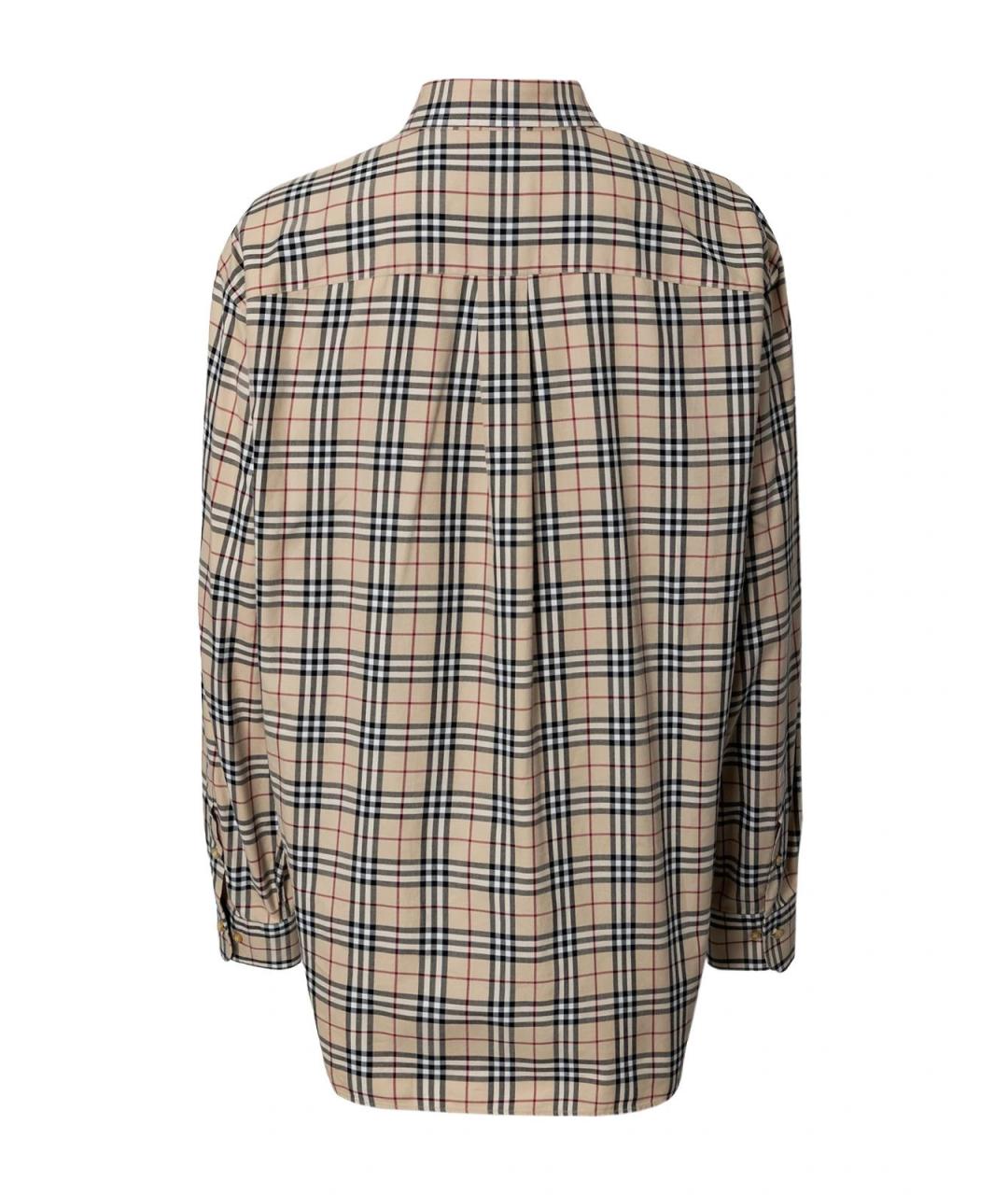 BURBERRY Бежевая хлопковая рубашка, фото 2