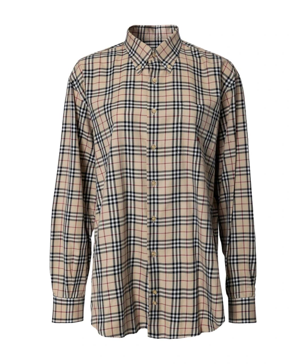 BURBERRY Бежевая хлопковая рубашка, фото 1