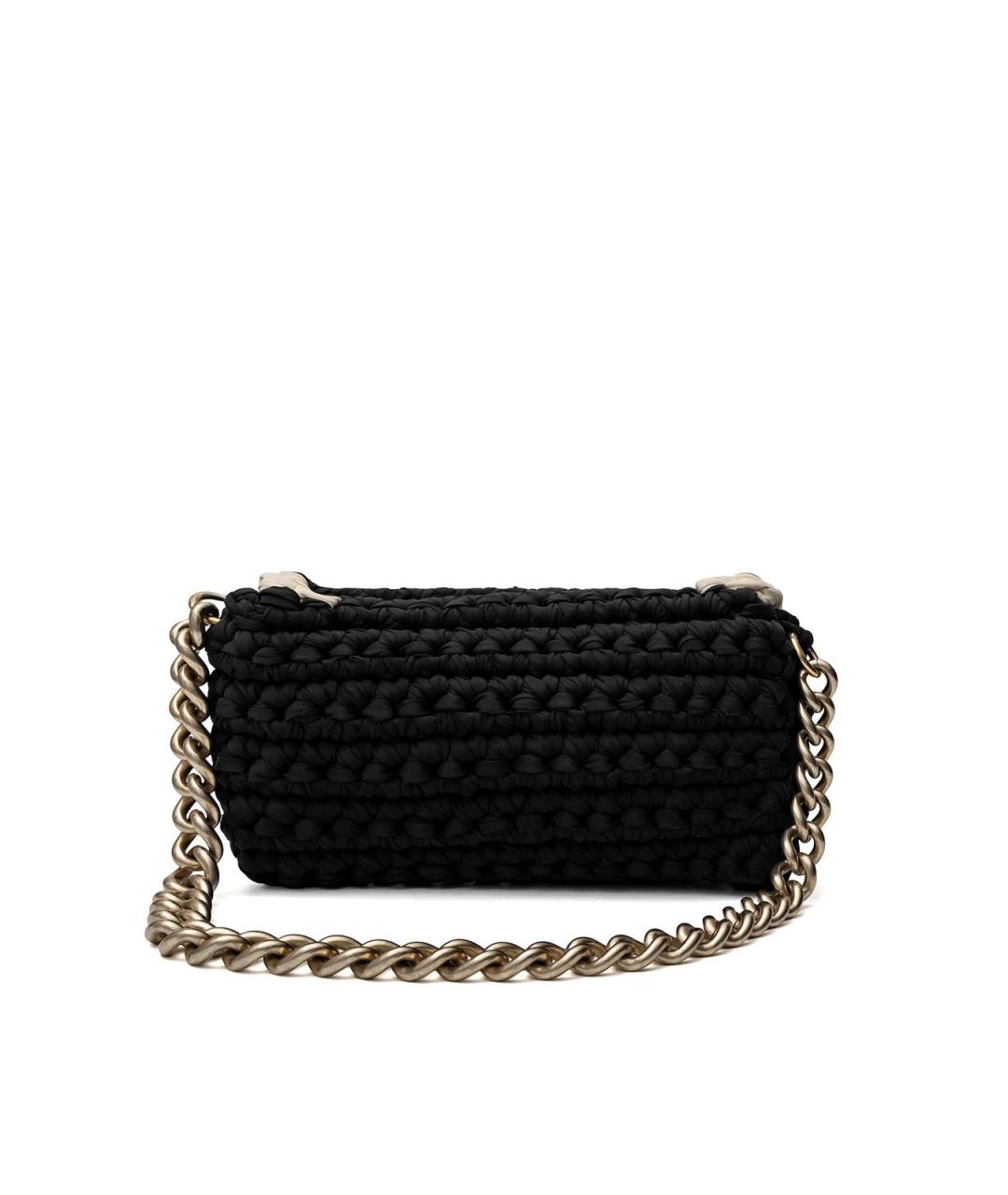 CHANEL Черная тканевая сумка через плечо, фото 5