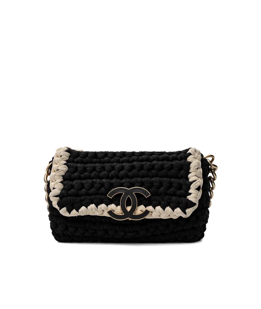 CHANEL Черная тканевая сумка через плечо, фото 3