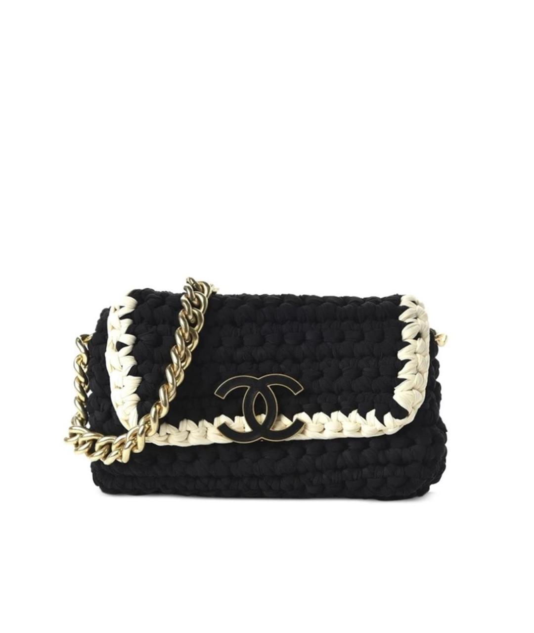 CHANEL Черная тканевая сумка через плечо, фото 2