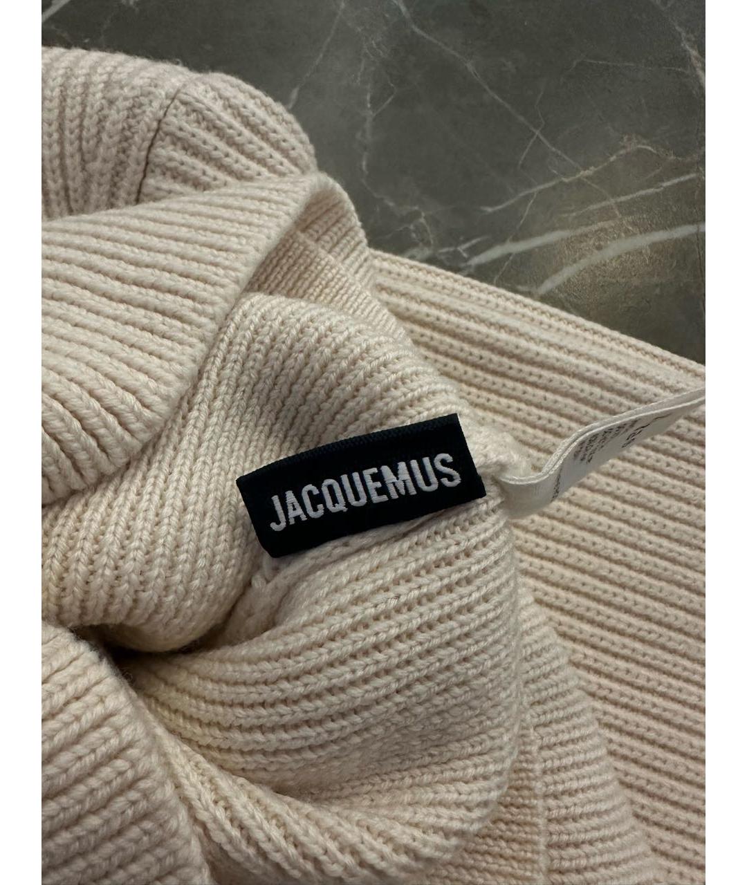 JACQUEMUS Бежевый шерстяной джемпер / свитер, фото 3