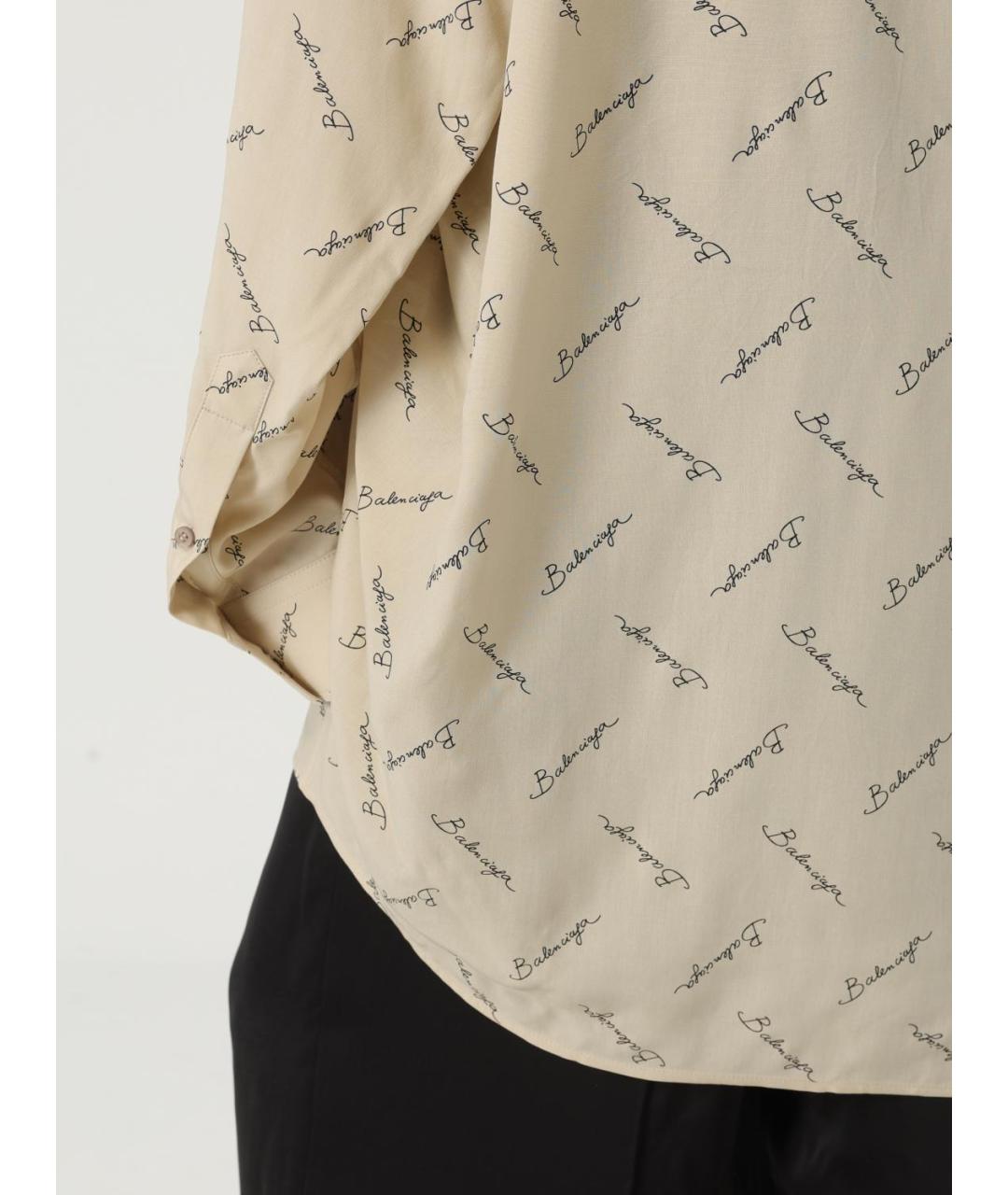 BALENCIAGA Бежевая рубашка, фото 5