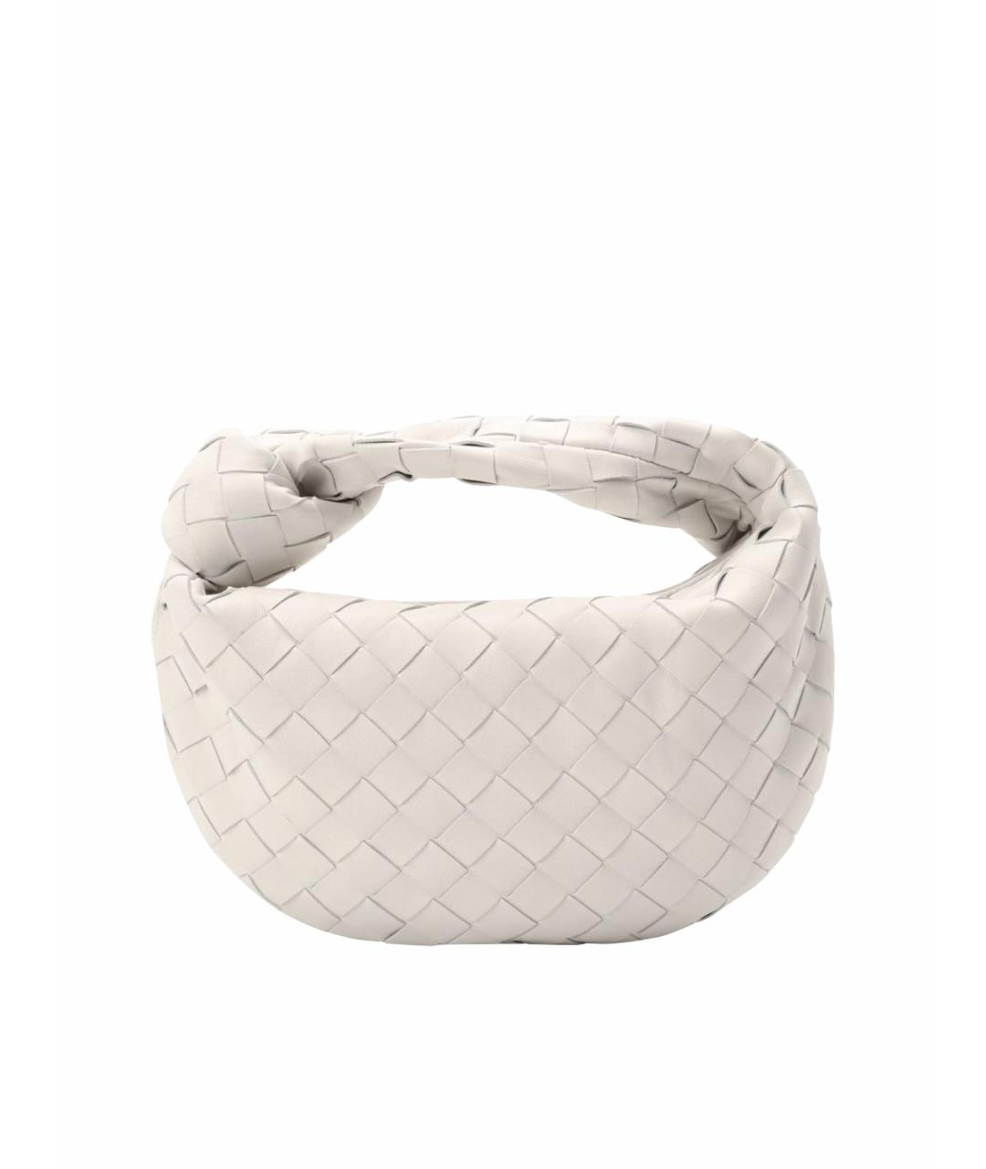 BOTTEGA VENETA Белая кожаная сумка с короткими ручками, фото 1