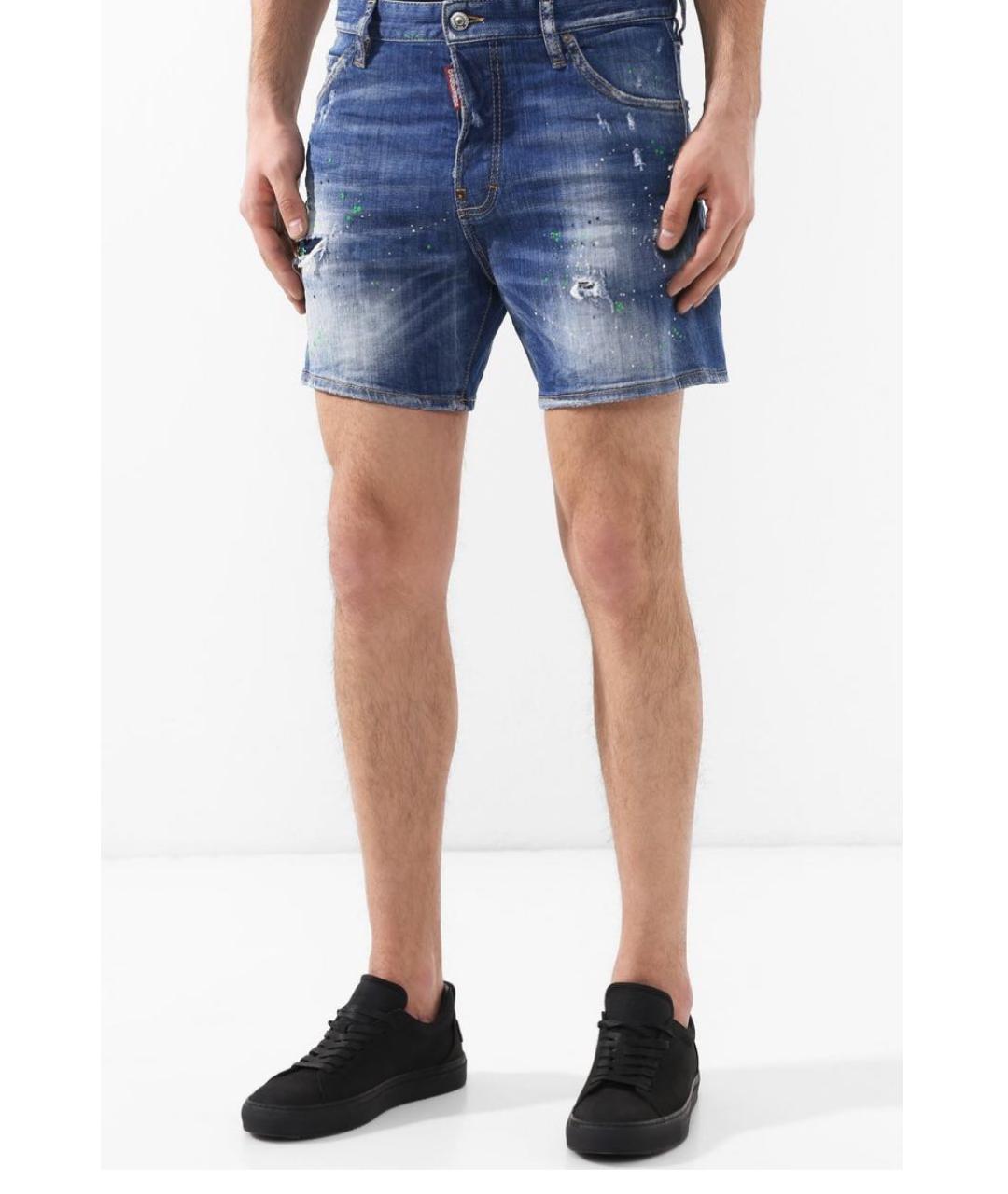 DSQUARED2 Синие деним шорты, фото 2