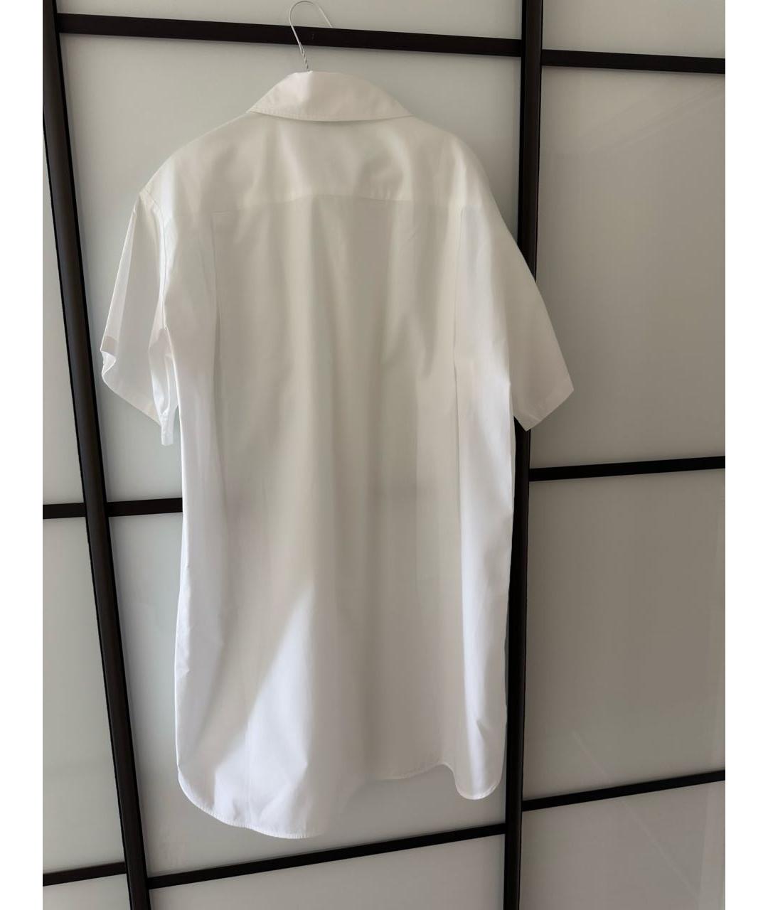 MAX MARA Белое хлопковое повседневное платье, фото 3