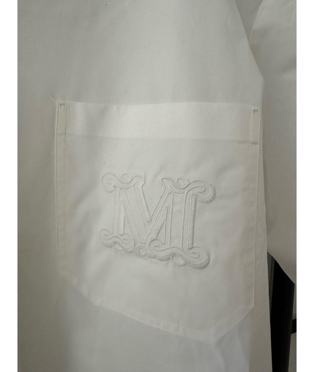 MAX MARA Белое хлопковое повседневное платье, фото 2