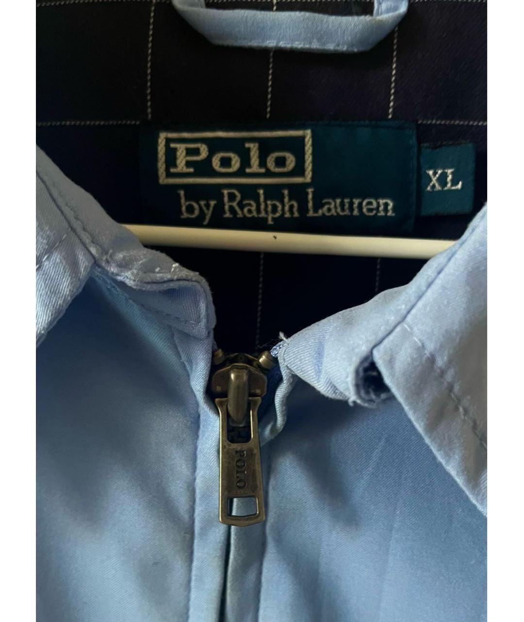 RALPH LAUREN Голубая полиуретановая куртка, фото 2