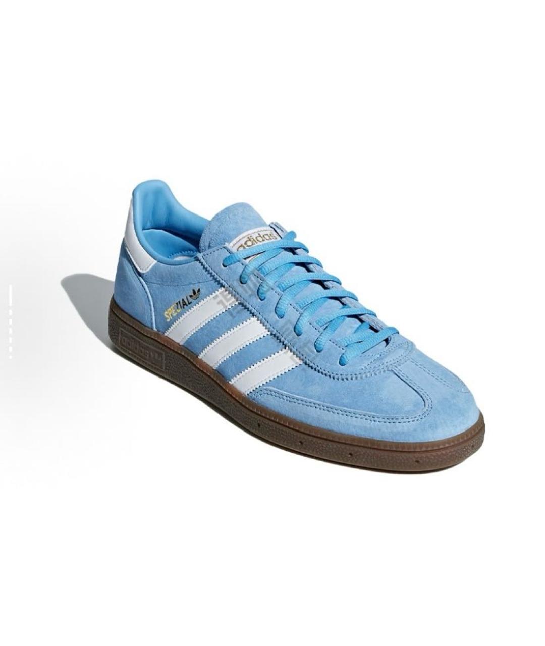 ADIDAS Голубые замшевые кроссовки, фото 3