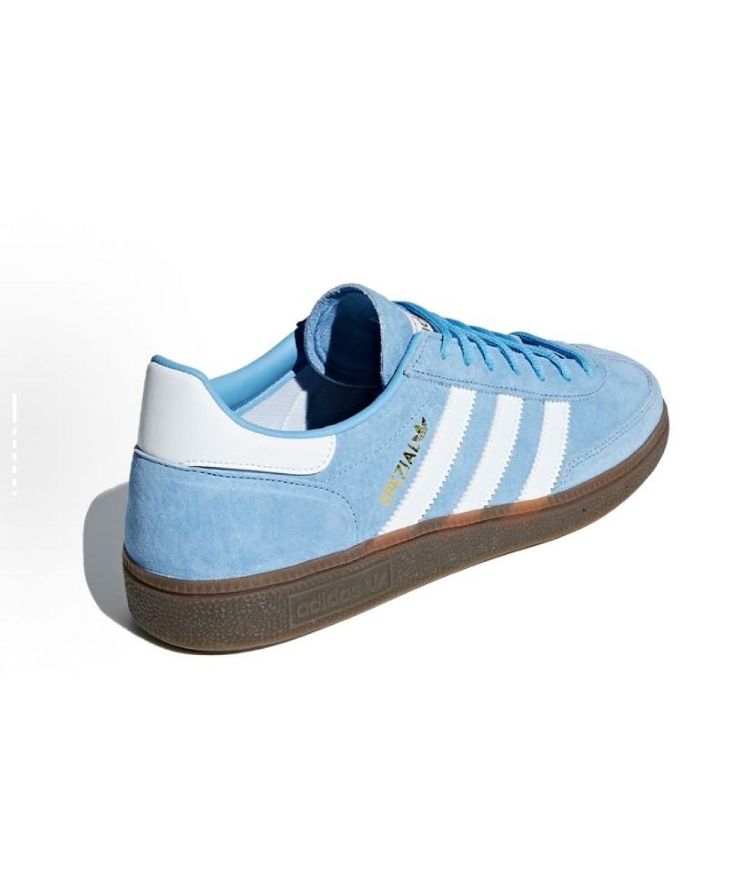 ADIDAS Голубые замшевые кроссовки, фото 4