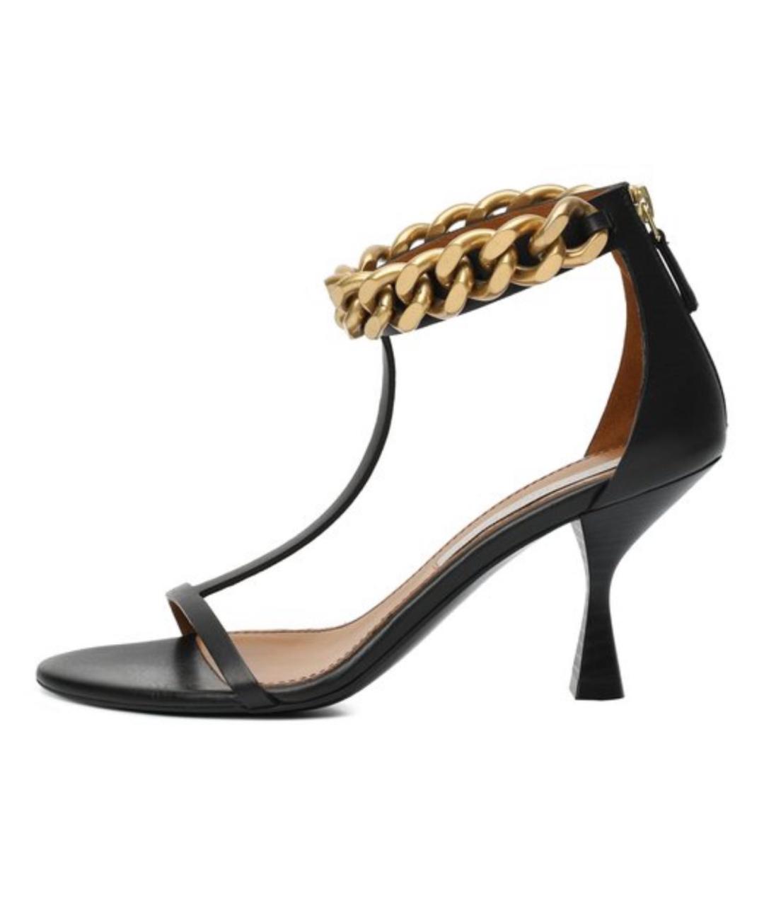 STELLA MCCARTNEY Черные кожаные босоножки, фото 9