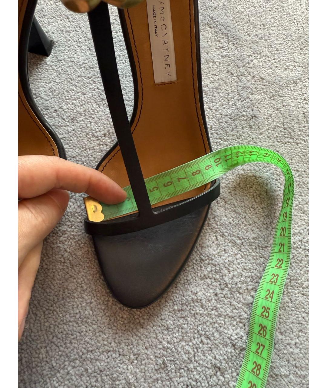 STELLA MCCARTNEY Черные кожаные босоножки, фото 6