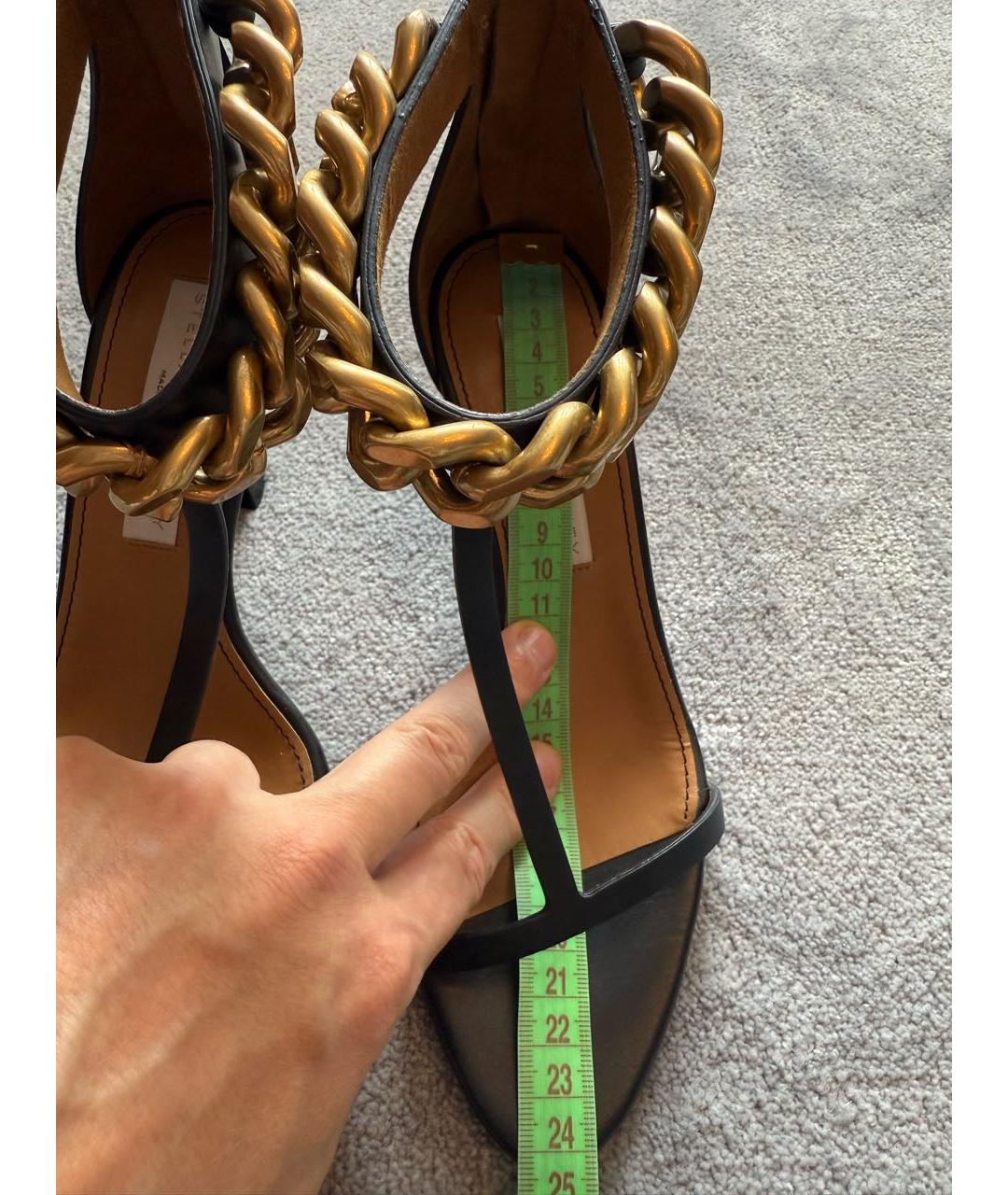 STELLA MCCARTNEY Черные кожаные босоножки, фото 5