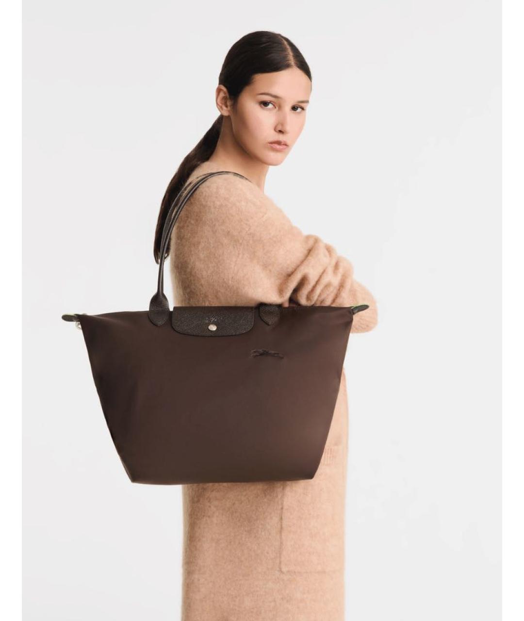 LONGCHAMP Коричневая сумка тоут, фото 4