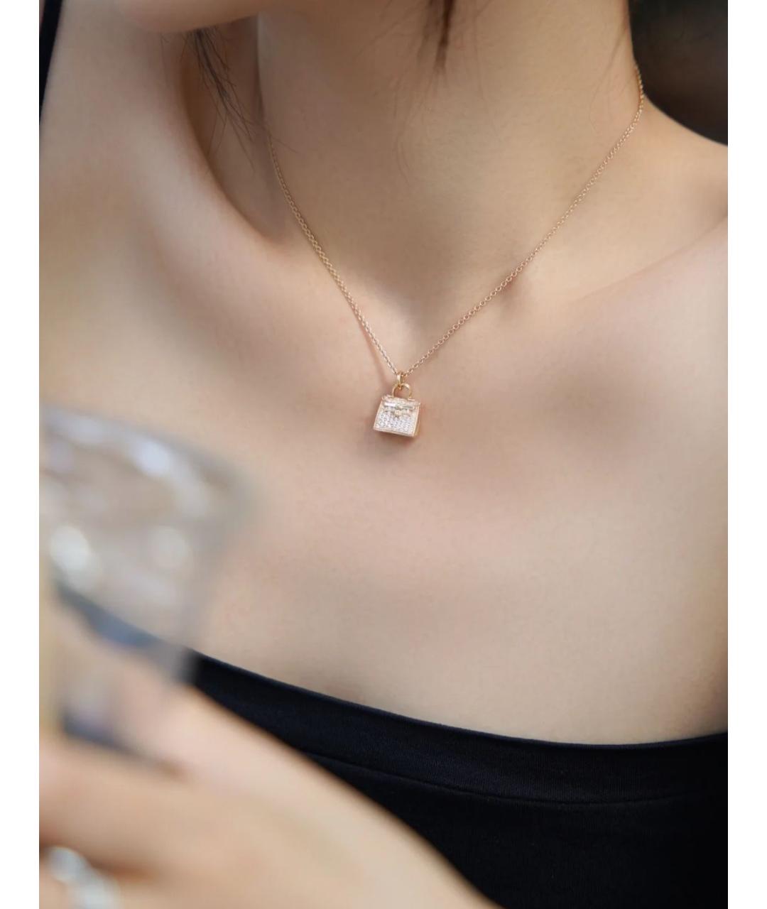 HERMES Золотое колье из розового золота, фото 3