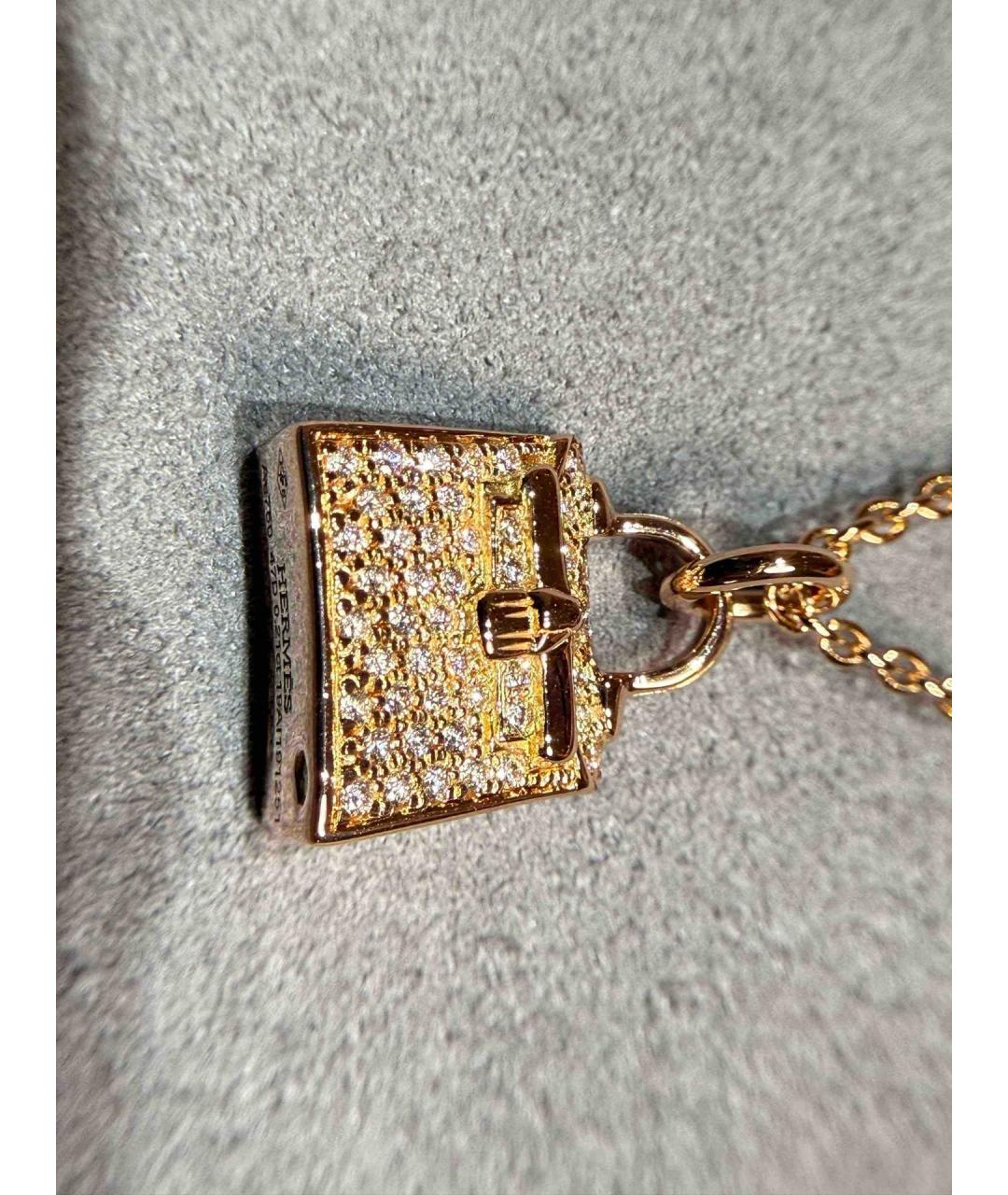 HERMES Золотое колье из розового золота, фото 4