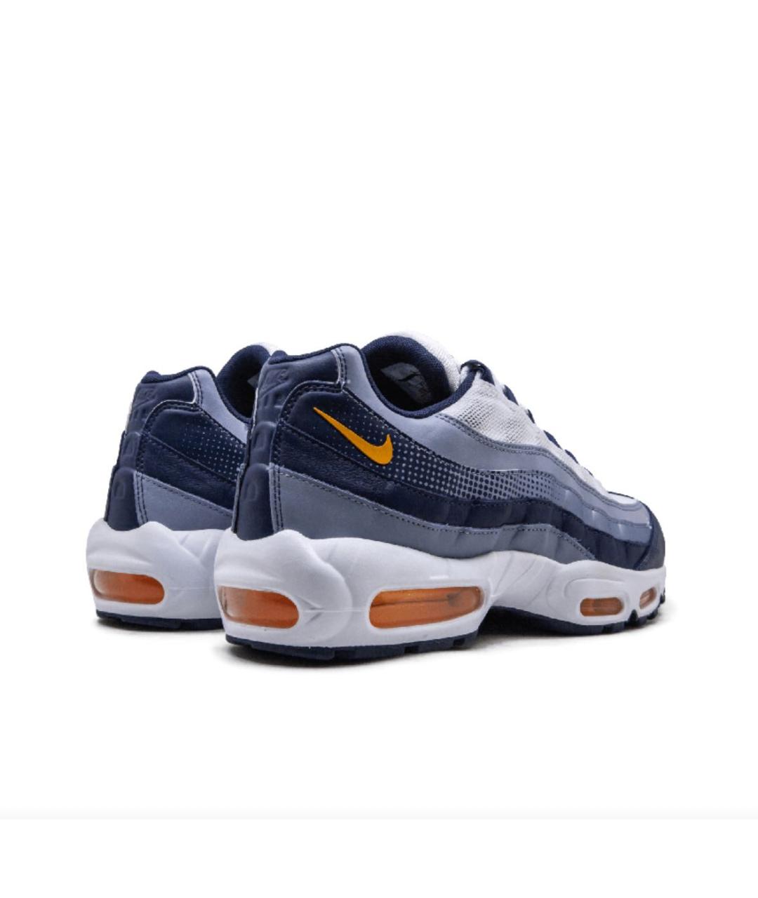 NIKE Темно-синие кожаные низкие кроссовки / кеды, фото 4