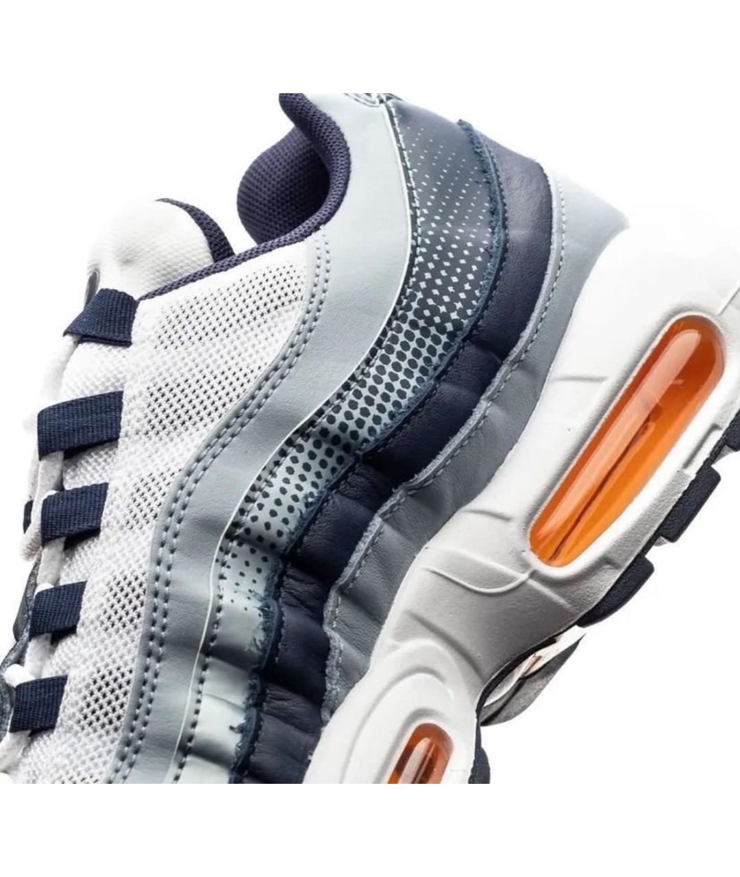 NIKE Темно-синие кожаные низкие кроссовки / кеды, фото 5