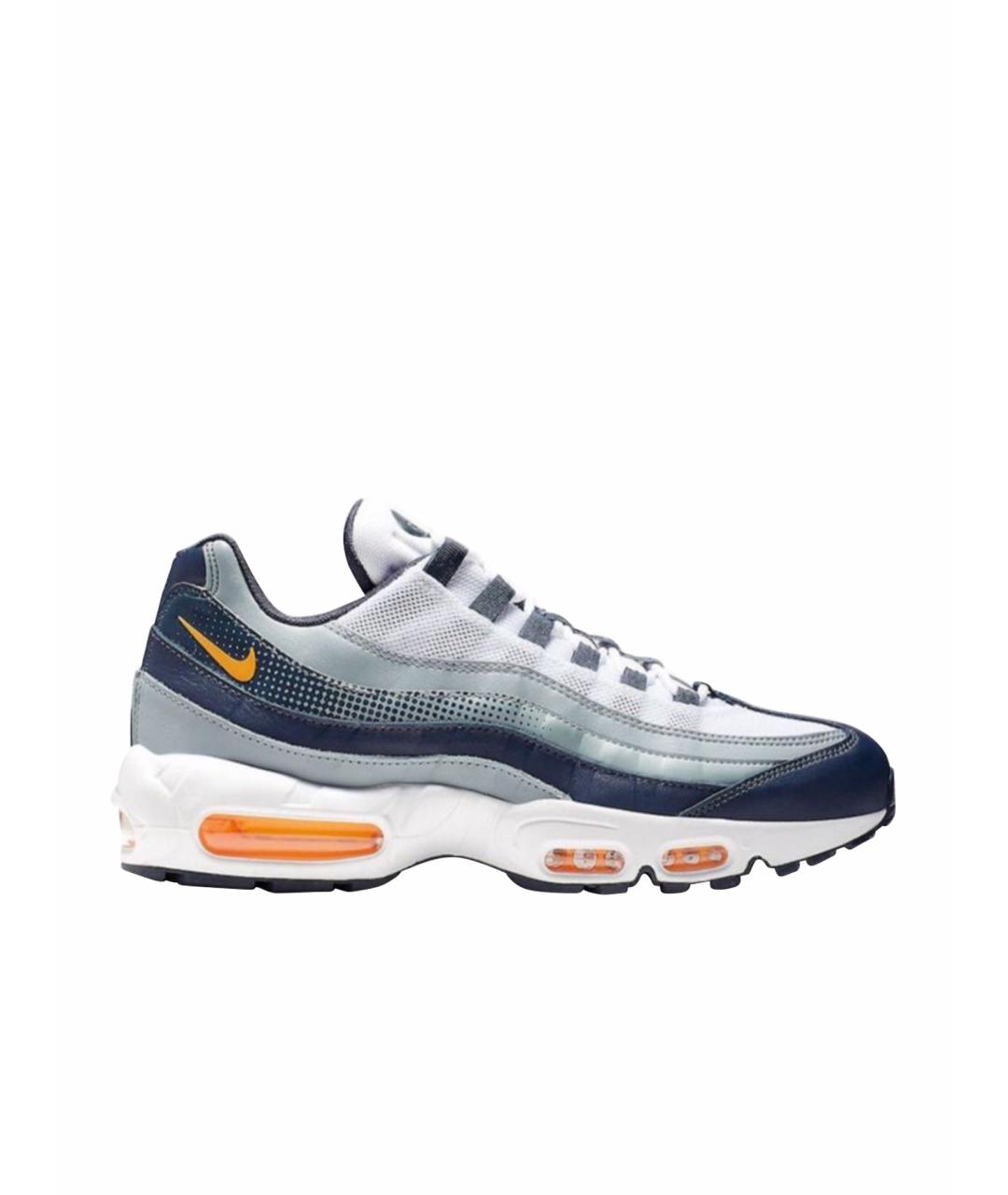 NIKE Темно-синие кожаные низкие кроссовки / кеды, фото 1