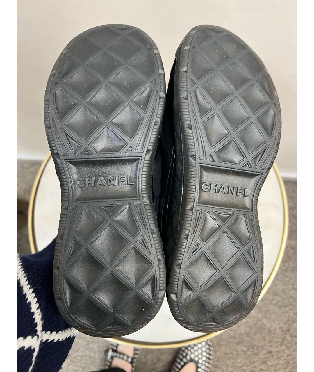 CHANEL Черные текстильные кроссовки, фото 6
