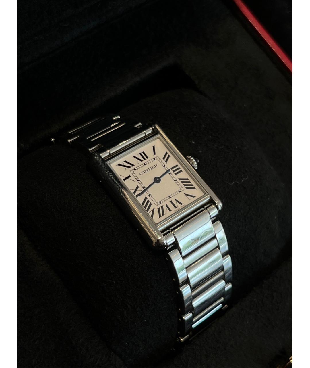 CARTIER Белые стальные часы, фото 6