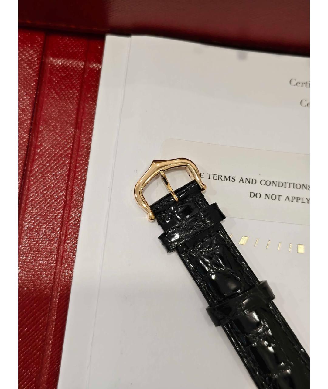 CARTIER Белые часы из желтого золота, фото 3