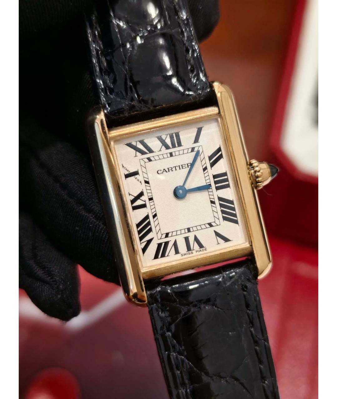 CARTIER Белые часы из желтого золота, фото 6