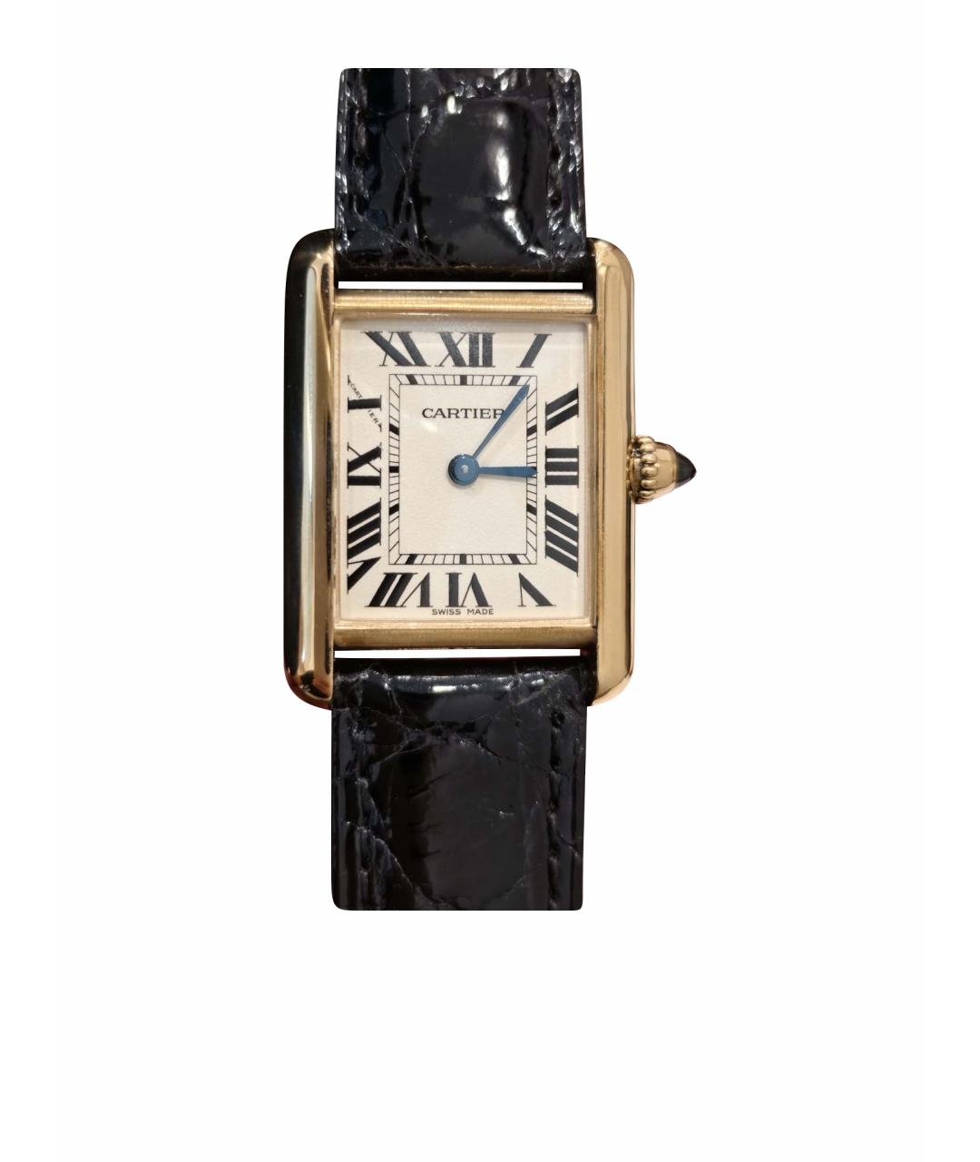 CARTIER Белые часы из желтого золота, фото 1