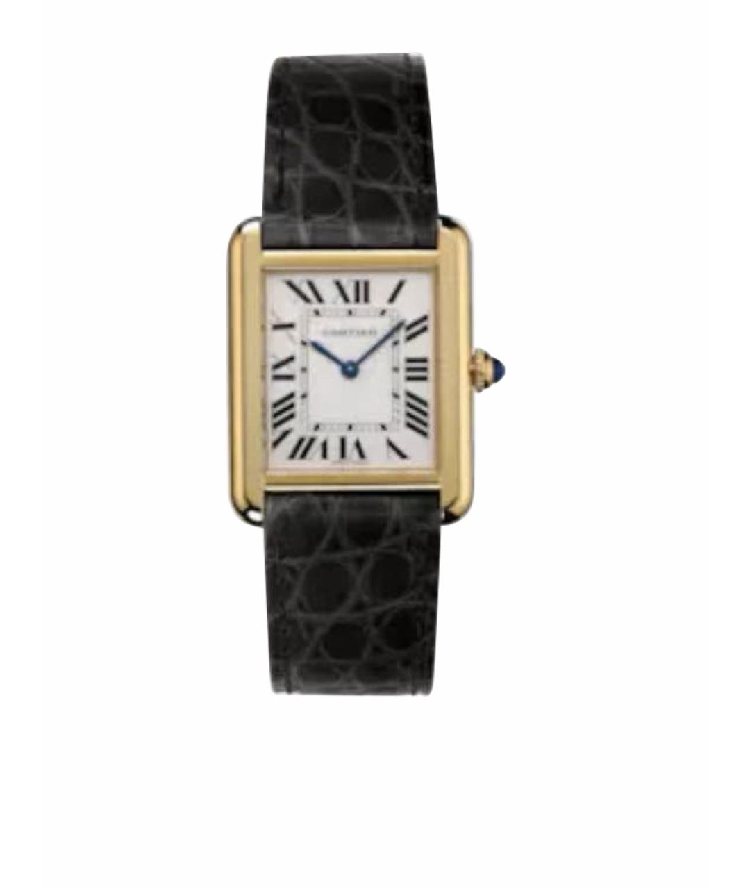 CARTIER Белые часы из желтого золота, фото 1