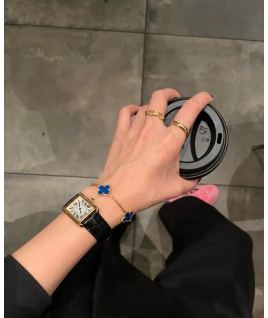 CARTIER Белые часы из желтого золота, фото 4