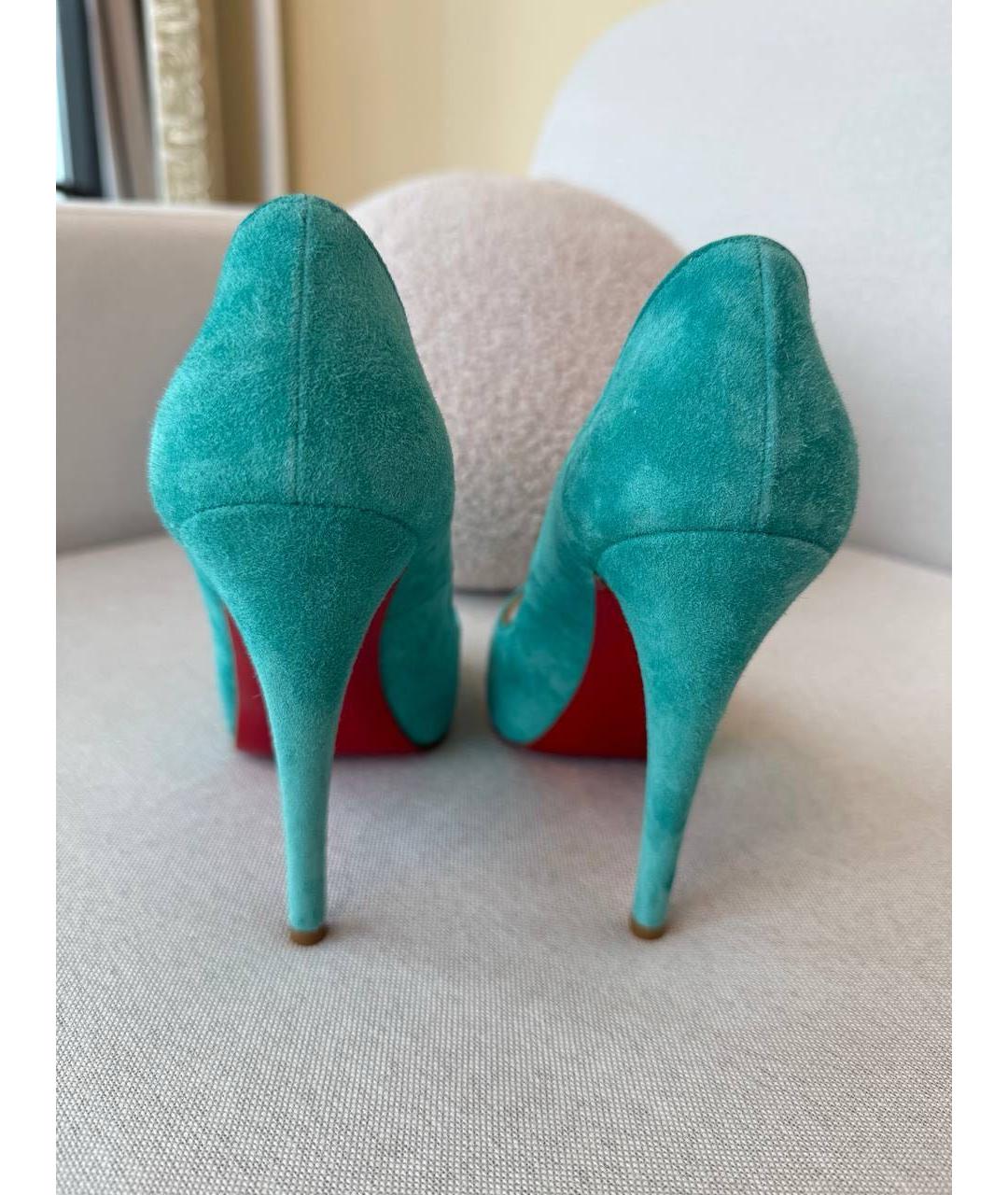 CHRISTIAN LOUBOUTIN Бирюзовые туфли, фото 4