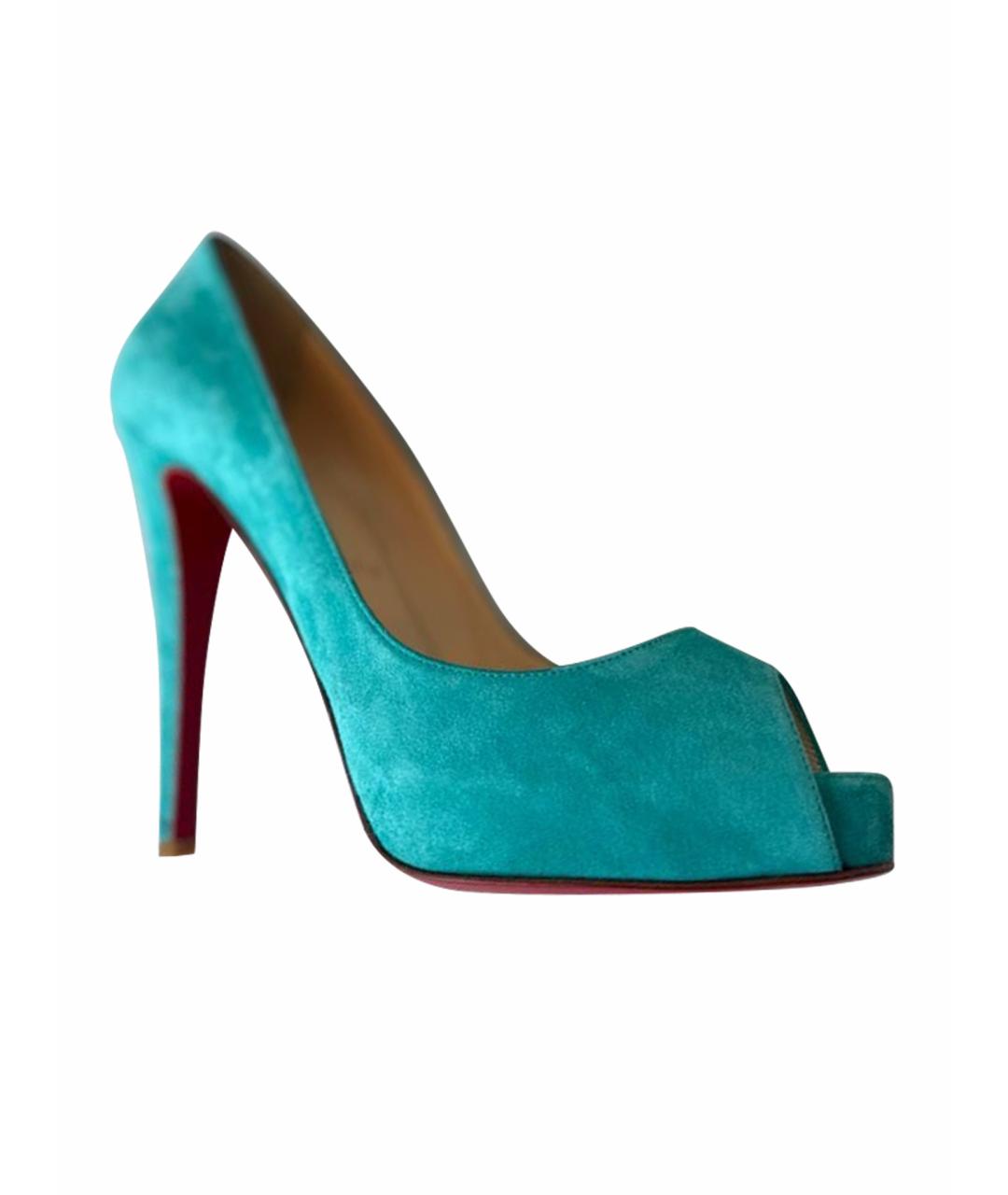 CHRISTIAN LOUBOUTIN Бирюзовые туфли, фото 1