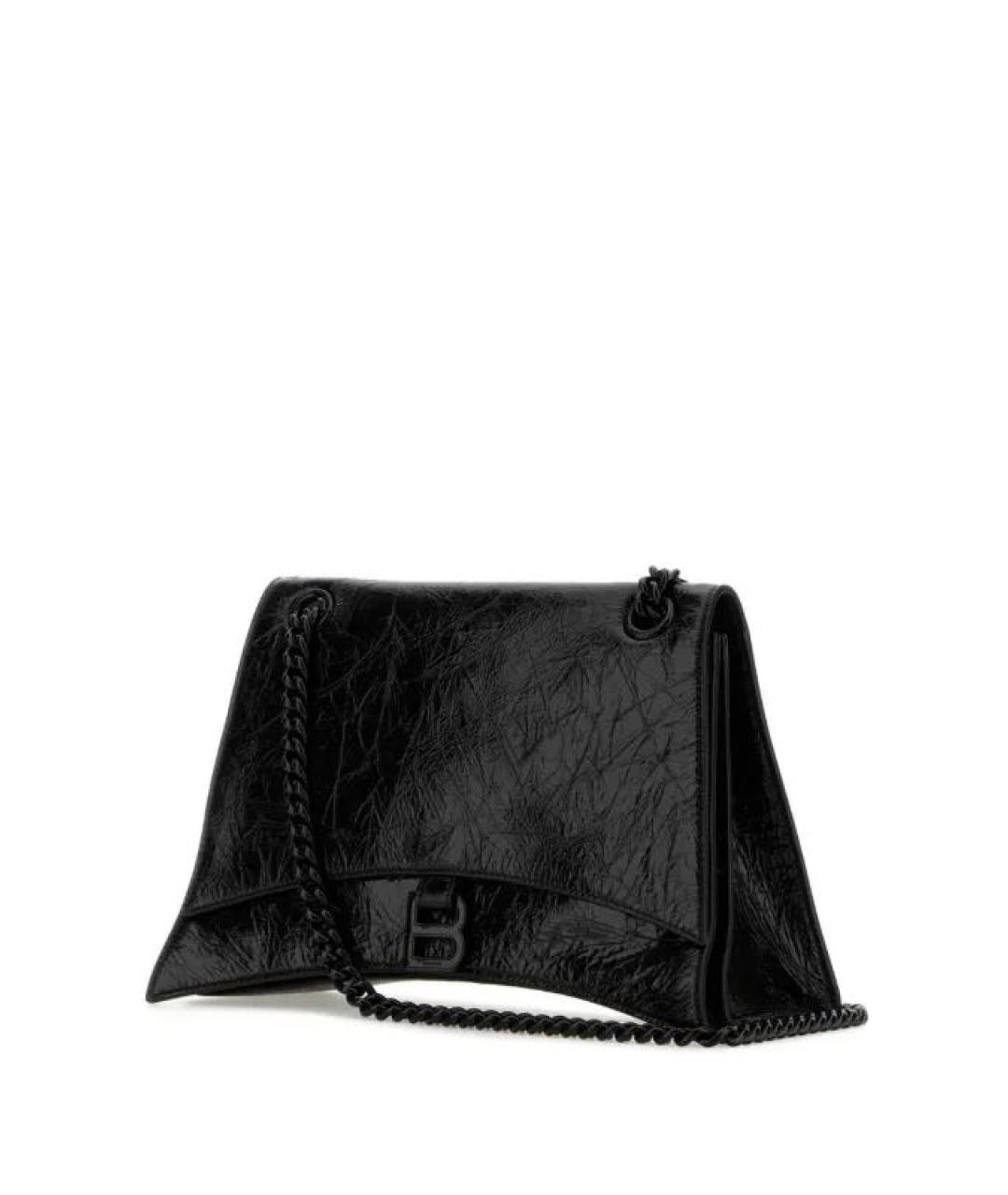 BALENCIAGA Черная кожаная сумка через плечо, фото 4