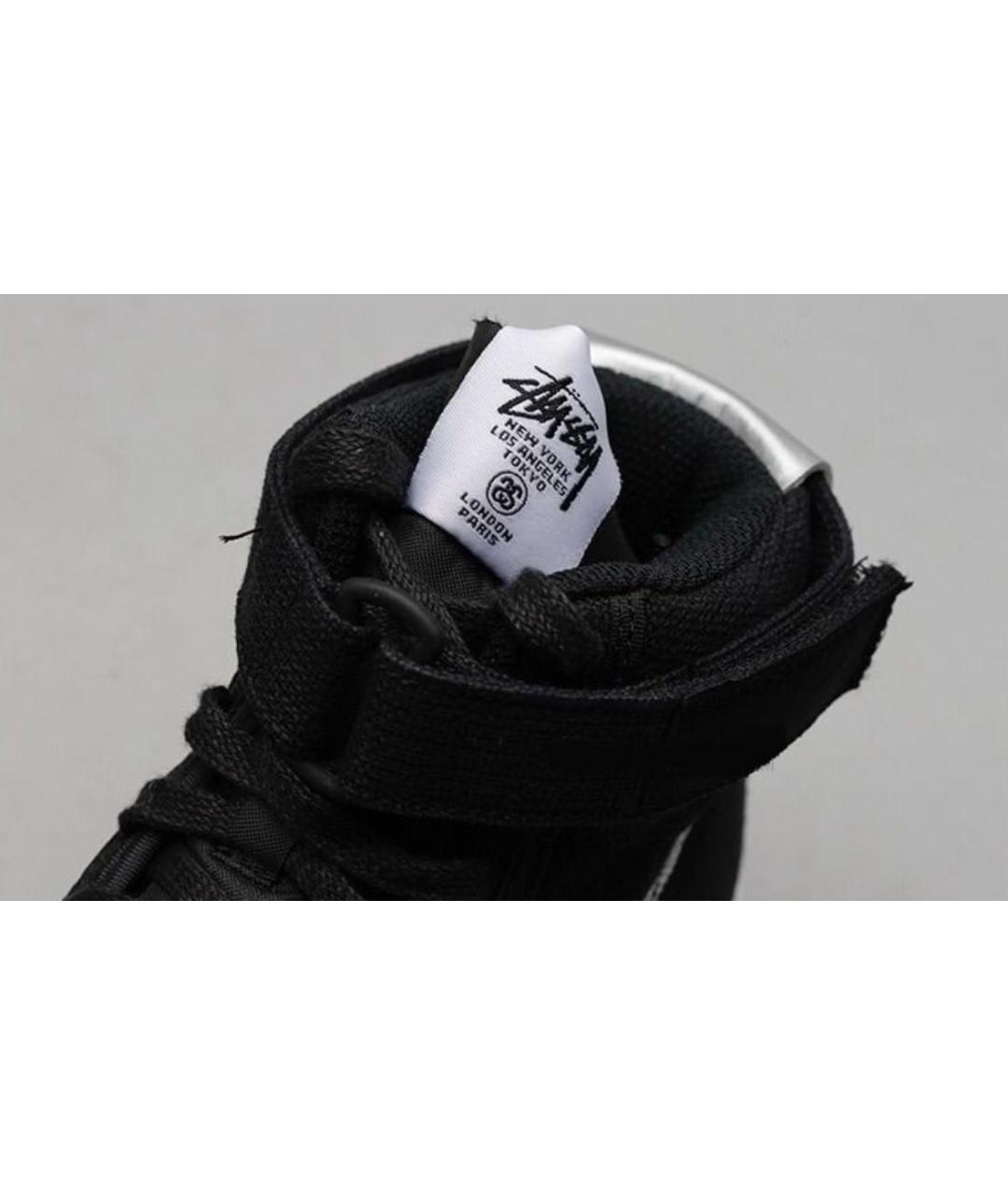 STUSSY Черные текстильные высокие кроссовки / кеды, фото 6