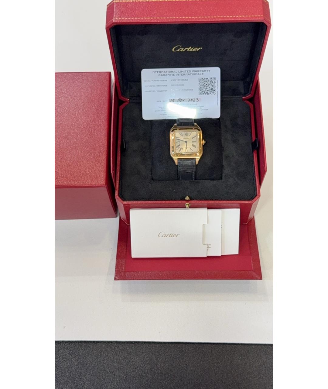 CARTIER Белые часы из розового золота, фото 2