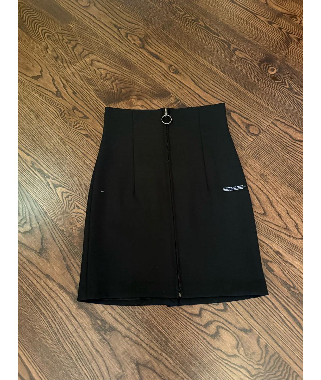 OFF-WHITE Черная юбка миди, фото 8