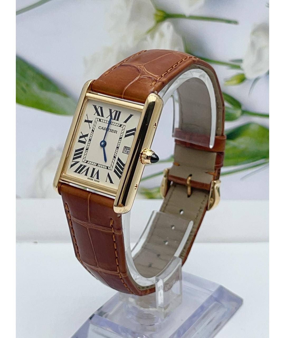 CARTIER Белые часы из золота и стали, фото 4