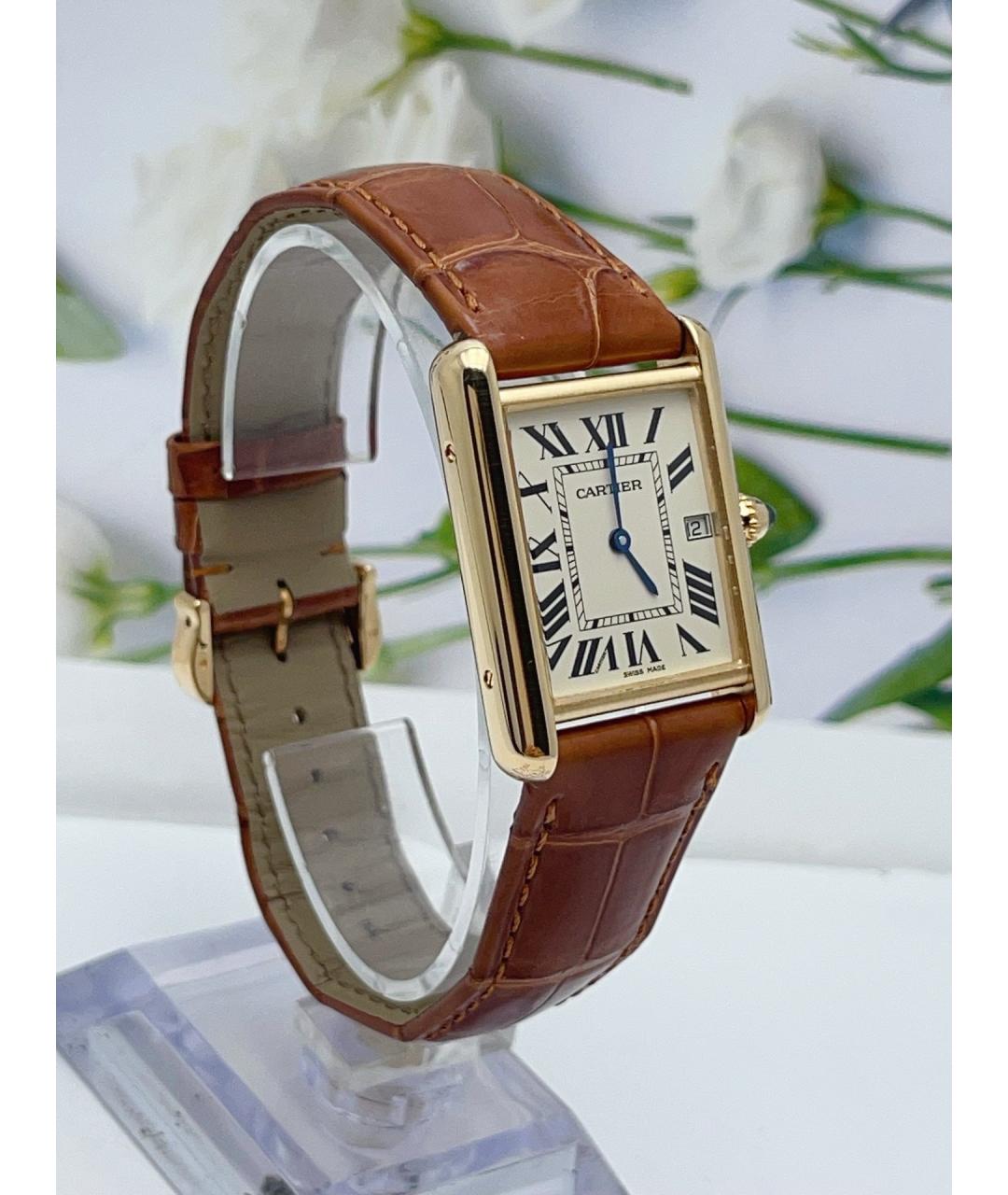 CARTIER Белые часы из золота и стали, фото 2