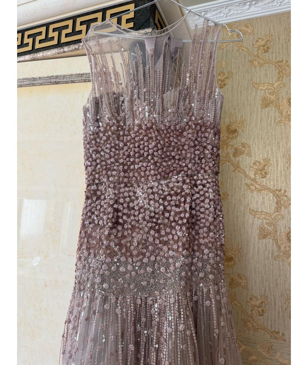 ZUHAIR MURAD Бежевое шелковое вечернее платье, фото 5