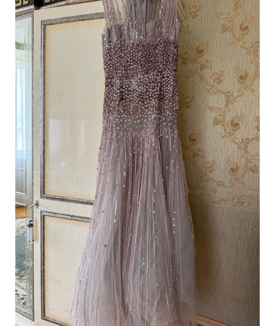 ZUHAIR MURAD Бежевое шелковое вечернее платье, фото 6