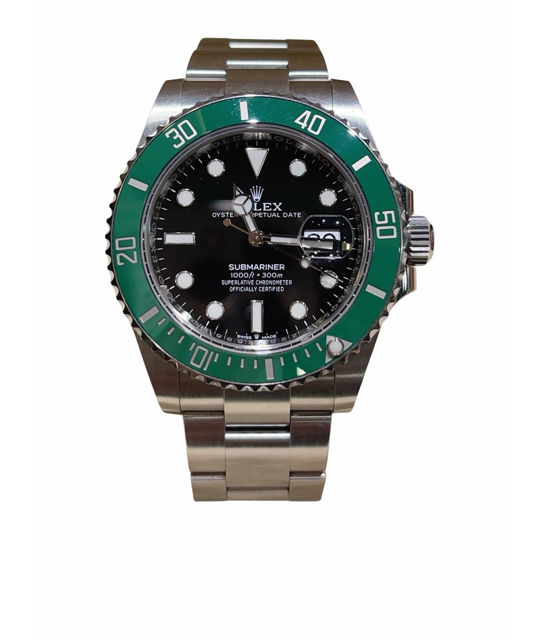 ROLEX Черные стальные часы, фото 1