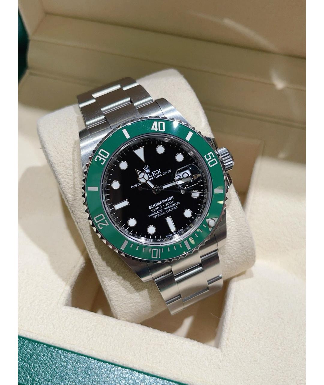 ROLEX Черные стальные часы, фото 4