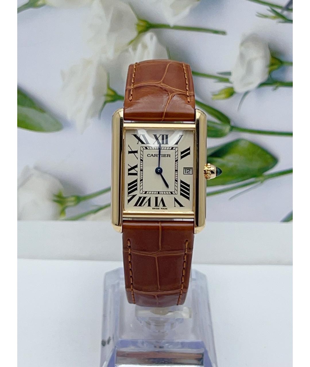 CARTIER Белые часы из золота и стали, фото 6
