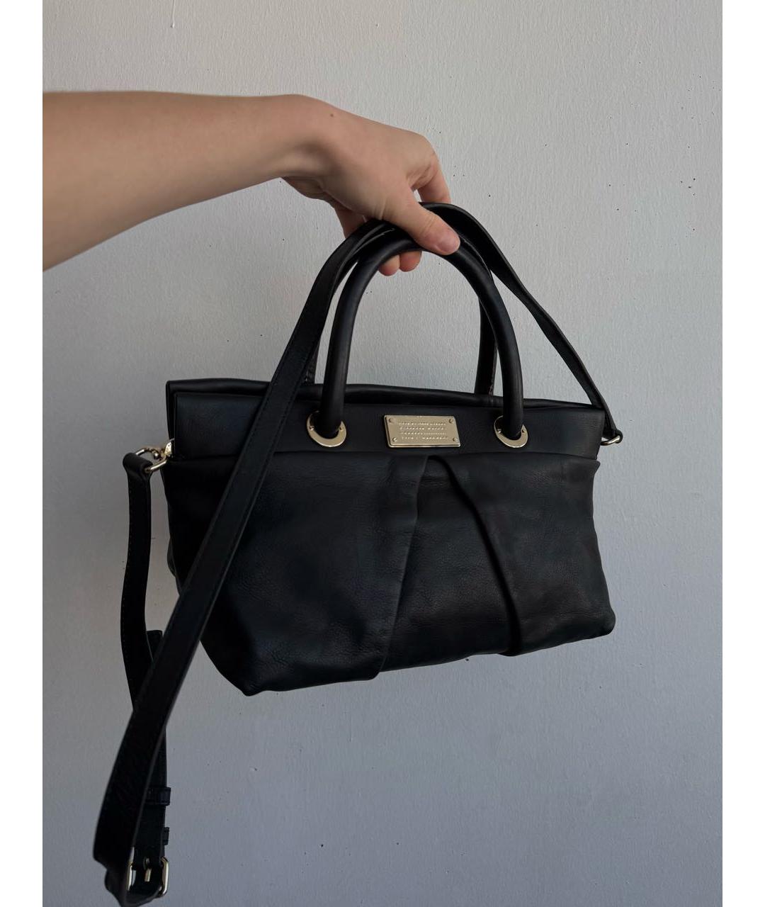 MARC JACOBS Черная сумка с короткими ручками из искусственной кожи, фото 8