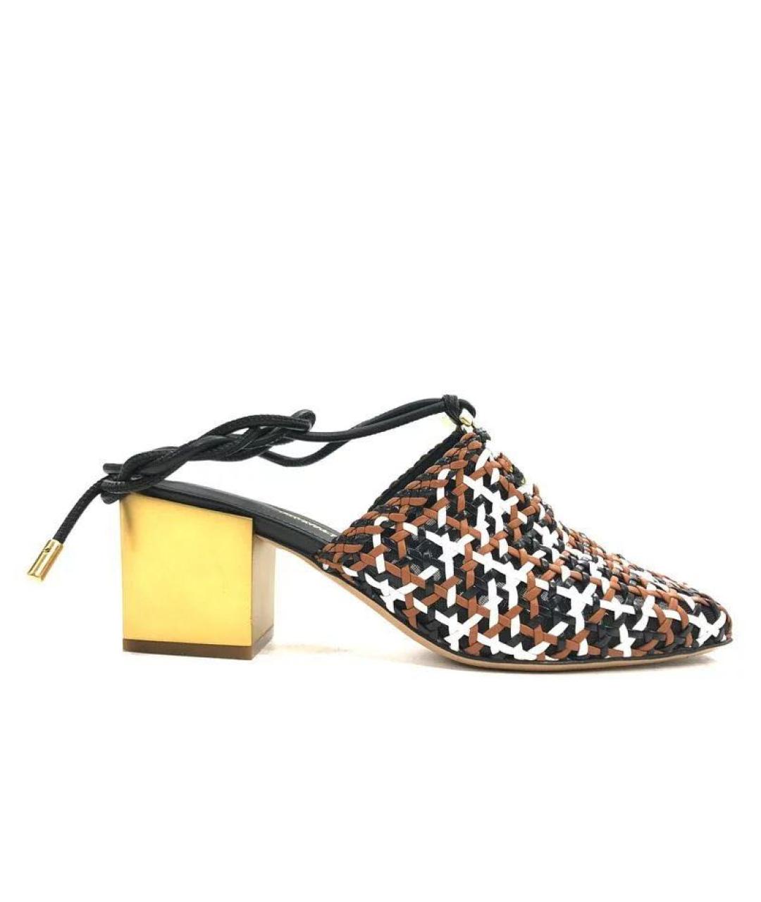 FERRAGAMO Мульти кожаные мюли, фото 9
