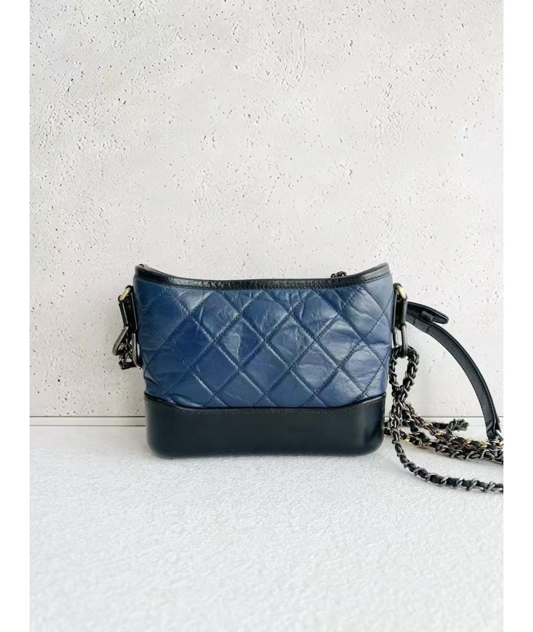 CHANEL Голубая кожаная сумка тоут, фото 2