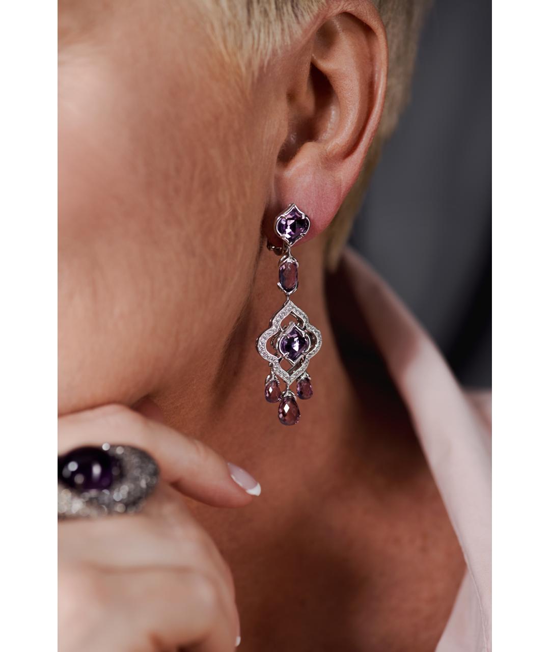 CHOPARD Золотые серьги из белого золота, фото 2